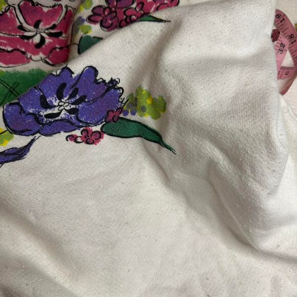 Vintage 90's Floral Print Crewneck Sweatshirt - Picture 4 of 4